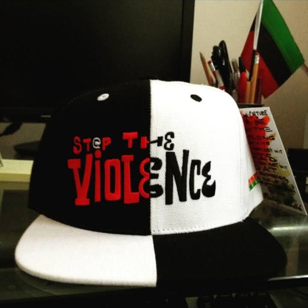 Official Brothaman Black and White Snapback 'Stop the Violence' Cap